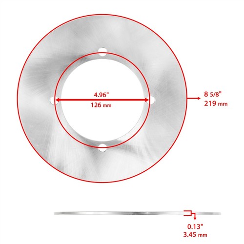 Front / Rear Brake Disc Rotor and Brake Pads For Yamaha Grizzly 450 YFM450 2007 - Afbeelding 3 van 7