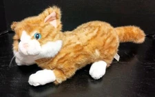 Vtg Ginger Tabby Cat Kitten Plush Blue Eyes Dan Dee Collectors Choice HTF