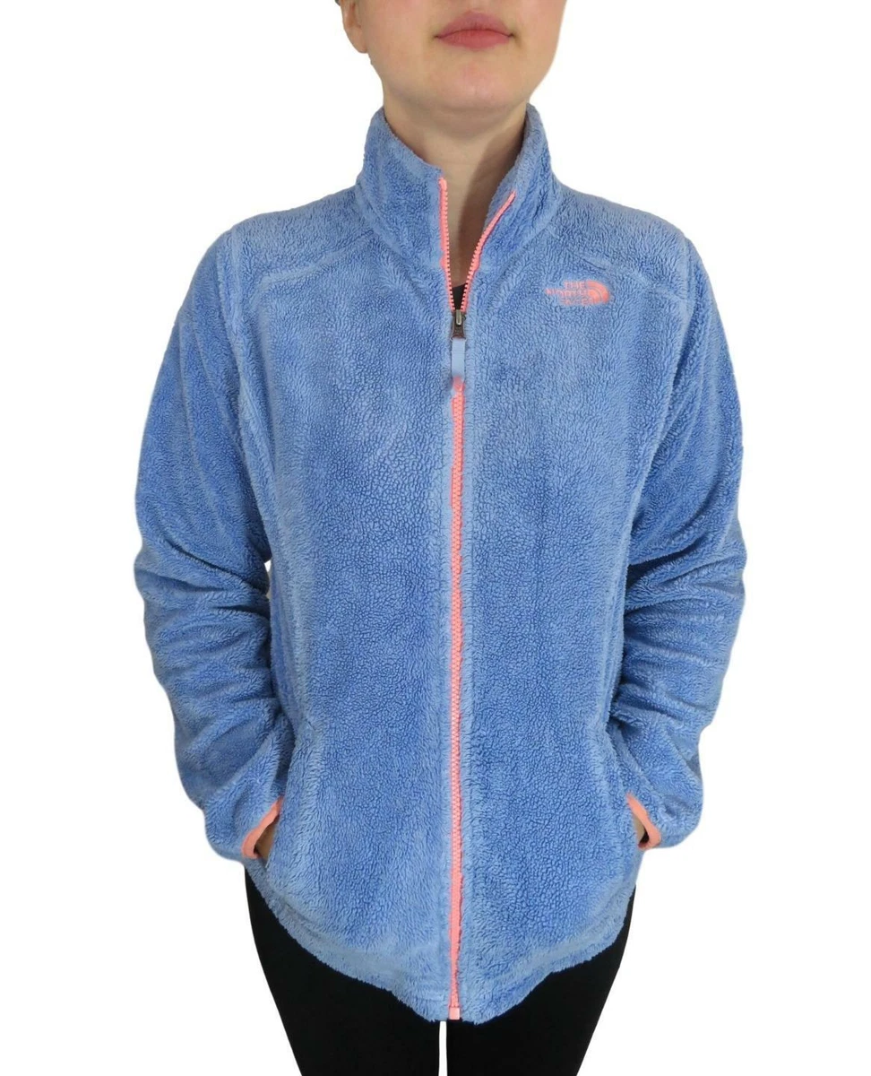 The North Face Girl s Osolita Fleece Jacket Youth XL 18 20 Blue Pink Full Zip