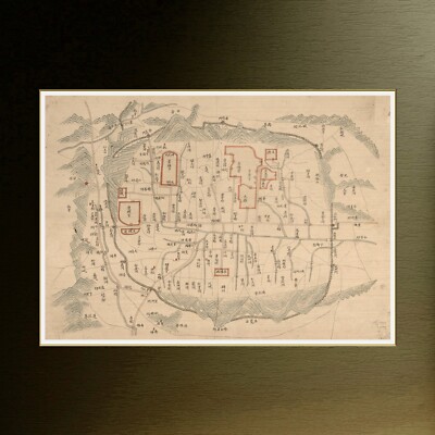 Old Map of Seoul Korea
