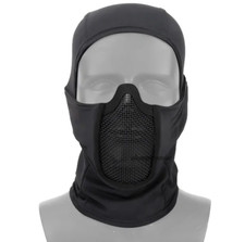 Schwarze taktische Stahlgitter-Schutzmaske f&uuml;r Airsoft Paintball