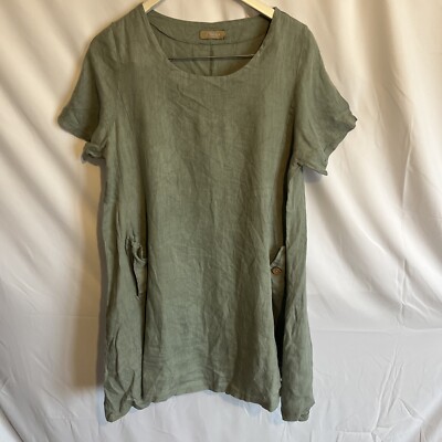 C Valentyne Women's Green Short Sleeve Shift Dress Size 16 100% Linen | eBay UK C Valentyne Women's Green Short Sleeve Shift Dress Size 16 100% Linen | eBay UK