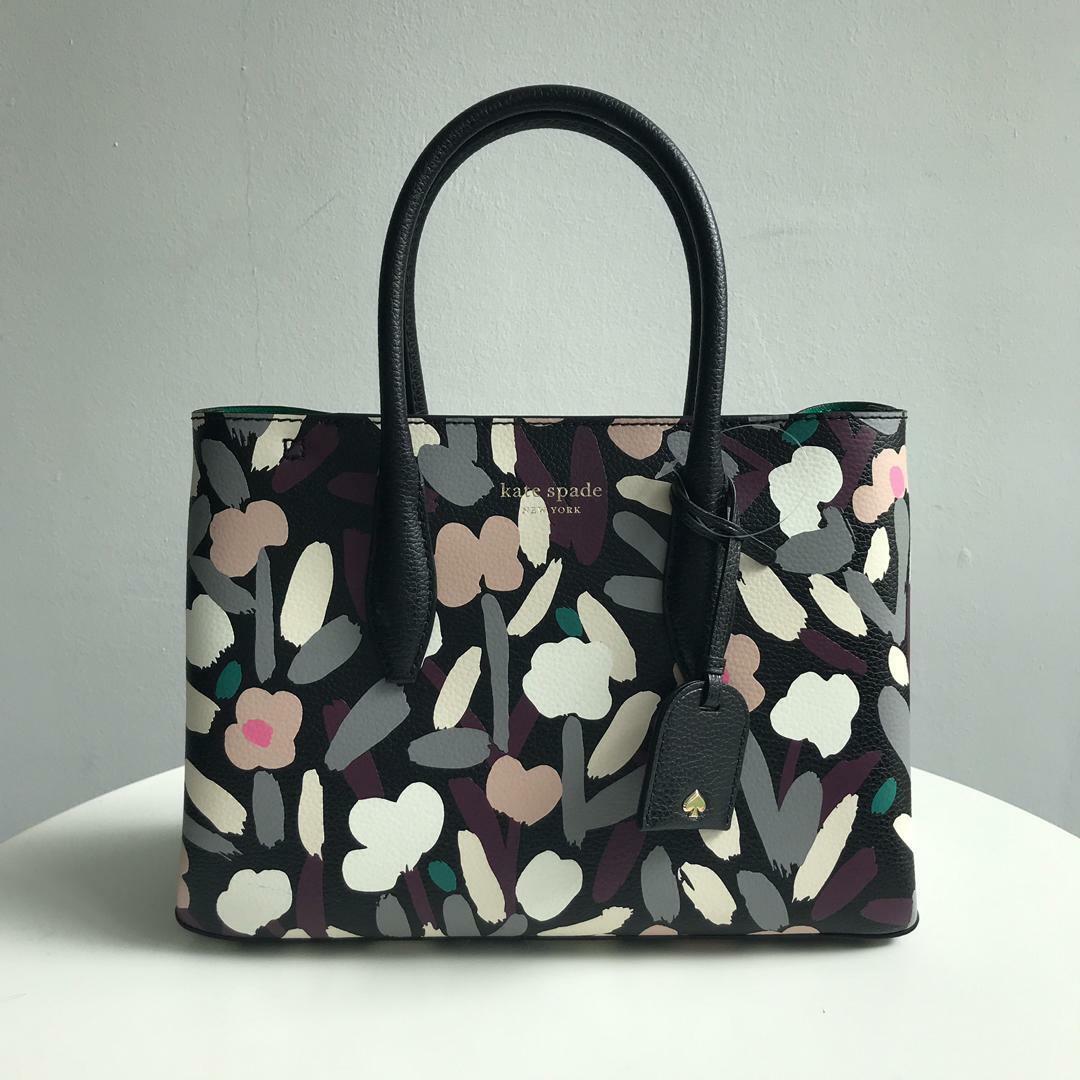 KATE SPADE EVA FETE FLORAL MEDIUM TOP ZIP SATCHEL/CROSSBODY