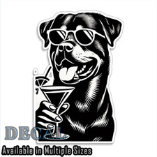 Rottweiler Vacation Vinyl Decal Sticker Indoor Outdoor 4 Sizes