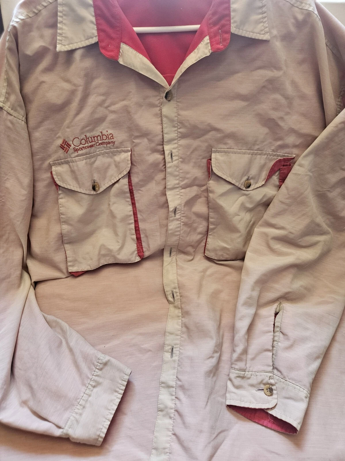 Columbia Men's XL Fleece Lined Button Up Shacket Shirt Polyester Activewear