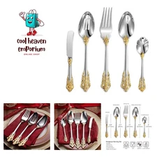 Gorgeous 5-Piece 18/10 Stainless Steel Hostess Serving Utensil Set, Dishwashe...