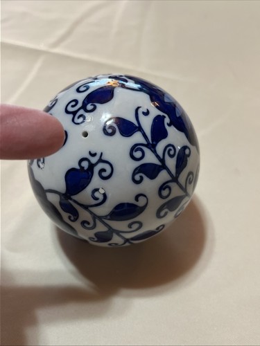 Donau Glas weiß und blau Kugel Ornament 10" - Bild 2 von 3