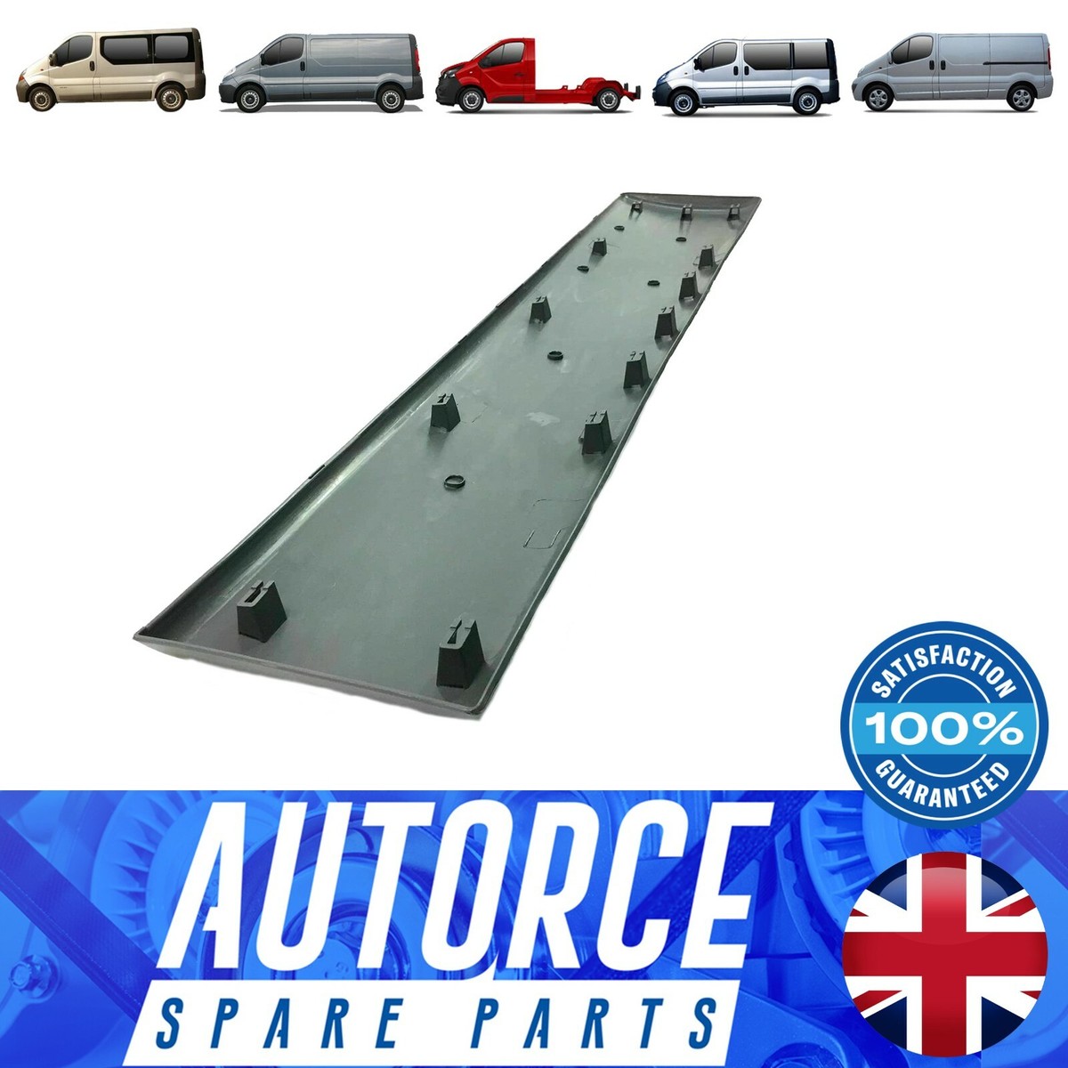 AUTORCE Side Moulding Long Center Trim Right For Vauxhall Opel Vivaro A MK1 2001-2014
