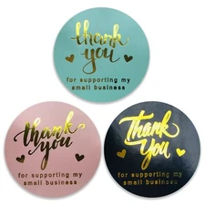 1800 PCS Thank You Stickers, 1.5 Inch Thank You Stickers for Small Business