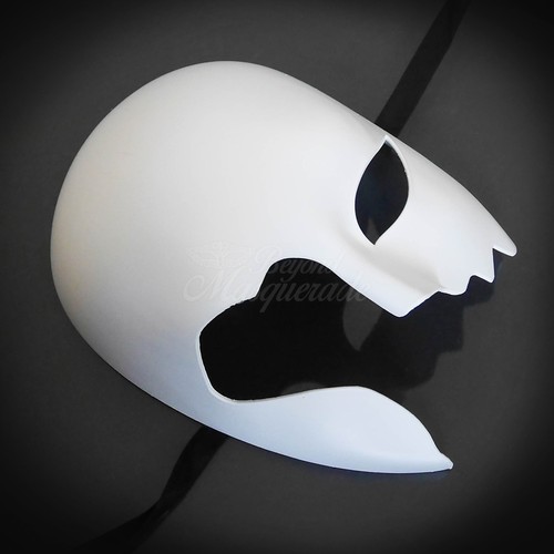 Unpainted White Blank Masquerade Mask Cosplay Costume Party DIY Mask - Picture 2 of 4