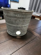 Cubo de alimentación de ternero-teria galvanizado de colección, cubo de granja #8 pies Wayne IN