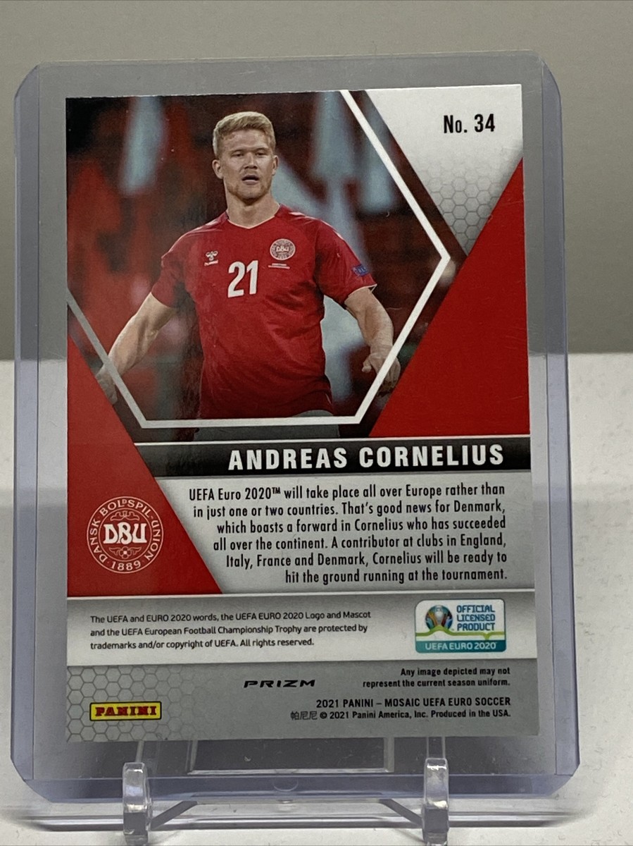 2021 Panini Mosaic UEFA Euro 2020 Andreas Cornelius Denmark Mosaic