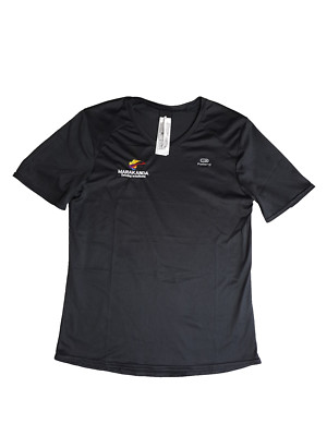 Kalenji Breathable Sports T-Shirt Kurzarm Grafik Print Gr. M schwarz