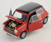 Blitz Versand Mini Cooper 1300 Rot / Red Welly Modell Auto 1:24 Neu & Ovp Box