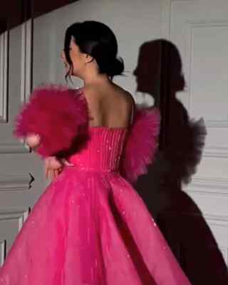open lace back dress Party Wear Beaded Shrug Dress main image 1