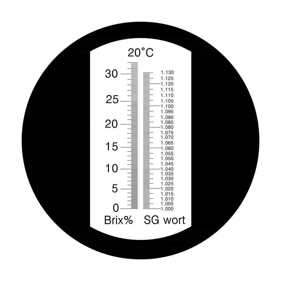 0-32% Brix Alkohol Wein Refraktometer 2in1 Zuckergehalt Messgerät Alkoholometer - Bild 2 von 4