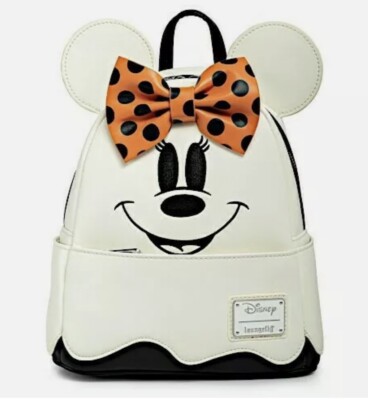 Disney Minnie Mouse GITD Loungefly mini backpack Disney Minnie Mouse Trick or Treat Pumpkin Glow-in-the-Dark  main image 2