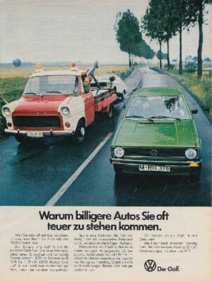Volkswagen VW Golf I - Reklame Werbeanzeige Original-Werbung 1977 (4)
