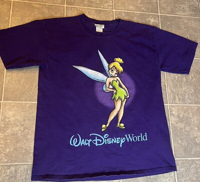 Vintage 90's Tinker Bell Tinkerbell Fairy Walt Disney World Tee