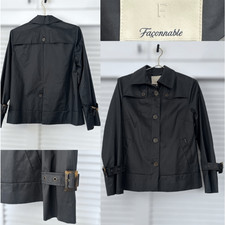 Faconnable Water Resistant Trench Coat Jacket Size S