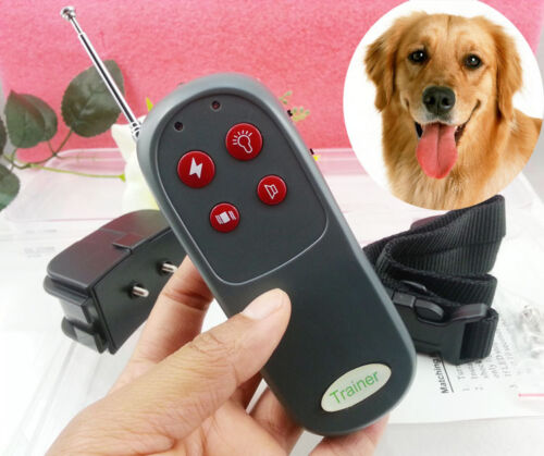 Quality 4in1 Shock Vibrate Remote Pet Dog Trainer Collar No Bark Controller - Picture 1 of 6