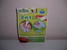 Sesame Street 2 n 1 travel Pack New 6 multi use pads 12 wet wipes