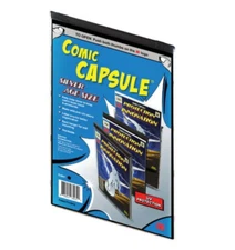 5 Comic Capsule Silver Age Comic Book Plastic Protector Black Back UV Protection