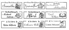 Custom Return Address Self Ink Stamp-custom Stamp-From the Library of book Stamp