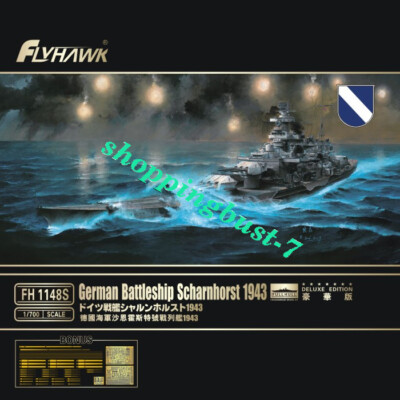Flyhawk FH1148s 1/700 SCALE German Battle ship Scharnhorst 1943 MODEL 2019 NEW