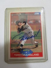 SIGNED AUTOGRAPHED 1989 Score #474 Terry Mulholland Giants