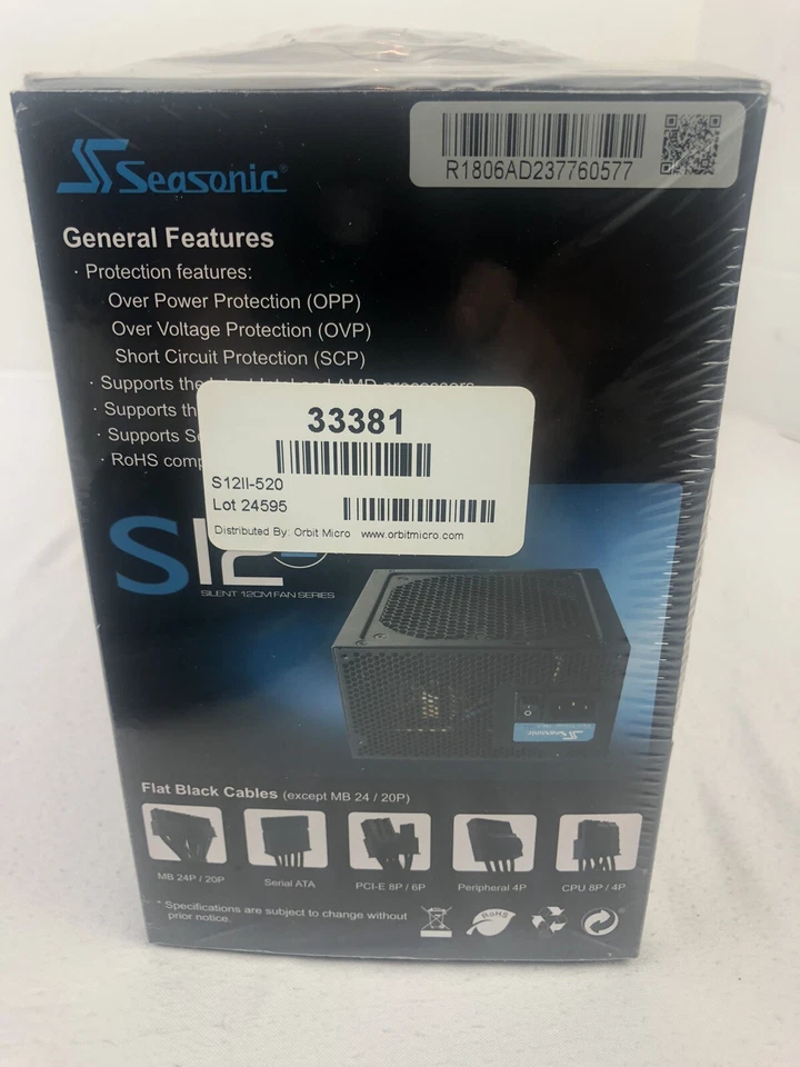 Seasonic SS-520GB S1211-520Bronze EVO 80 Plus Bronze S12 II 520W ATX 12 V - Image 4 of 4