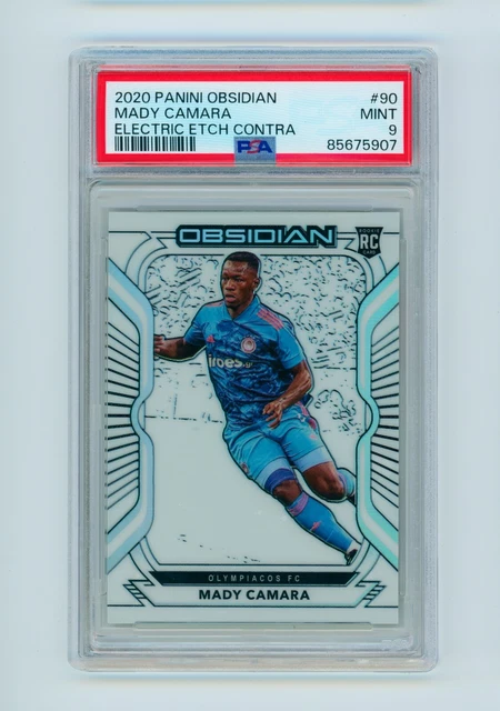 2020-21 Mady Camara Panini Obsidian Contra Olympiacos Rookie Card 1/9 PSA 9