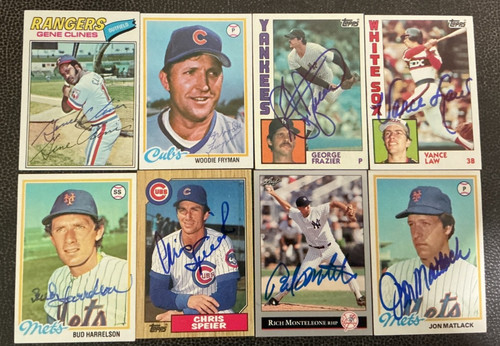 Lot Of 100 Different Major League Baseball Autographed Cards Awesome Variety