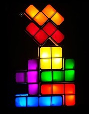 Tetris Like Lamp LED Light 7 Multi-color Magic Blocks New P6