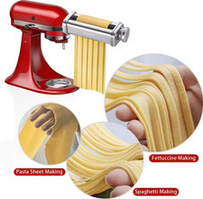Pasta Attachment for Kitchenaid Mixer, Pasta Sheet Roller, Spaghetti Fettuccine