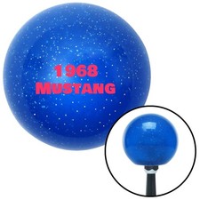 Pink 1968 Mustang Blue Metal Flake Shift Knob W M16x1.5 Insert Shifter Auto