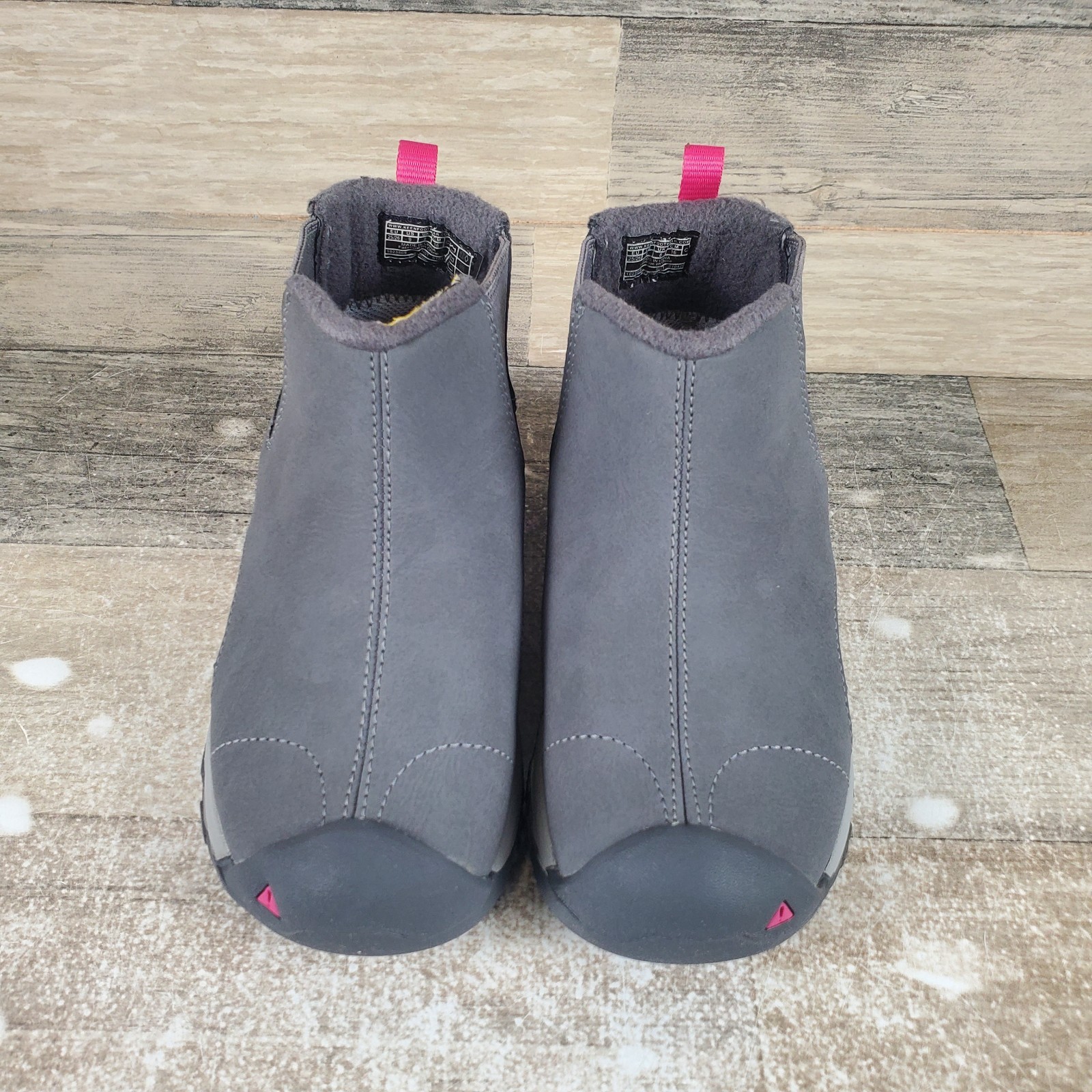 Stivaletti Keen Kootenay III bambino Chelsea taglia 9 nero grigio rosa pelle