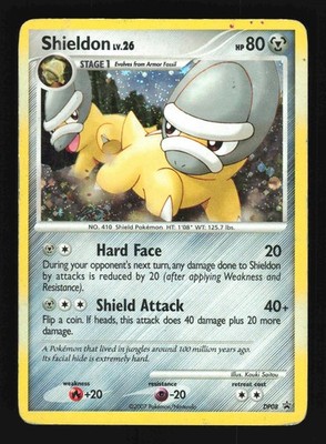 Pokemon Shieldon Holo Promo Three Pack Blister Black Star DP08 Damaged