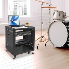 Network Stereo Rack with Caster Wheels Rolling Server Rack Open Cabinet