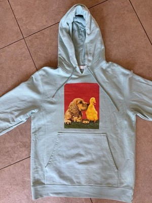 Sandro Paris Cotton Hoodie W/ Dog Duck Graphic Print Excellent Condition Size M