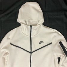 Nike Sportswear Tech Fleece Full Zip Hoodie Jacket CU4489 030 Phantom White Sz L