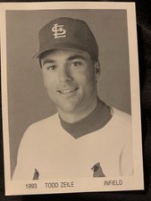 Todd Zeile 1993 St. Louis Cardinals black and white promotional photo