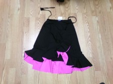 Dance Pre-Owned Ballet Wrap Skirt Medium Adult Black Pink Latin Ballroom