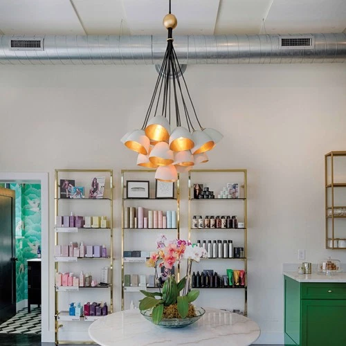 Hinkley Lighting 35906 Nula 15 Light 26"W Multi Light Lisa - Shell Black - Picture 5 of 10