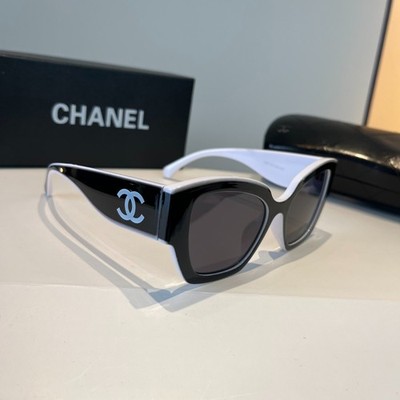Chanel Large Frame Face Slimming Sunglasses Lightweight Comfort UV Shades
