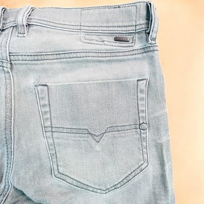 Diesel Jeans Mens 31 Light Blue Wash TEPPHAR Slim Tapered Stretch