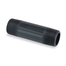 Zoro Select 861-341 3" Mnpt X 4" Tbe Pvc Pipe Nipple Sch 80, 861-341