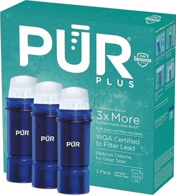 **NEW - PUR PLUS Water Replacement Filter For Pitcher - 3 Pack PPF951K