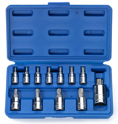 Juego puntas Torx Plus seguridad 12 piezas IPR acero Cr-V estuche