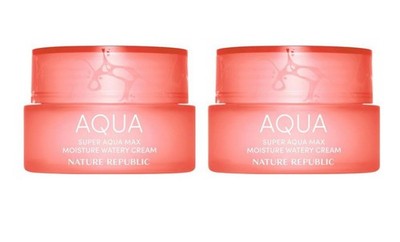 Nature Republic Super Aqua Max Moisture Watery Cream 80ml x2 for Dry Skin K-Beau